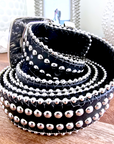 Ceinture noire cloutée