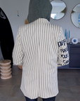 Veste boy à rayures et tags