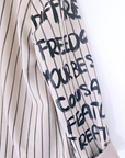 Veste boy à rayures et tags