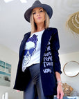Veste noire à tags parmes