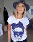 Tee-shirt blanc skull