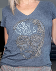 Tee-shirt skull a perles bijoux