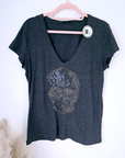 Tee-shirt skull a perles bijoux
