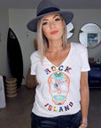 Tee-shirt blanc rock mexicain