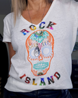 Tee-shirt blanc rock mexicain