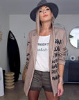 Veste boy pied-de-poule