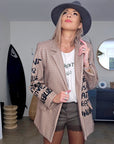 Veste boy pied-de-poule