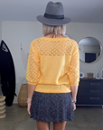 🔥Pull jaune ajouré