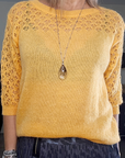 🔥Pull jaune ajouré