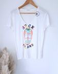 Tee-shirt blanc rock mexicain