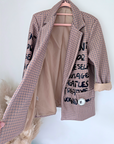 Veste boy pied-de-poule