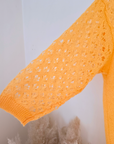 🔥Pull jaune ajouré