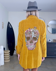 Surchemise velours skull