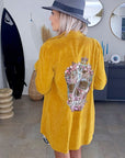 Surchemise velours skull