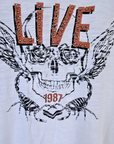 Tee-shirt blanc cassé Live