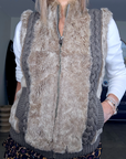 Gilet sans manche en fourrure