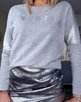 Sweat gris argenté