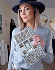 Pochette star cloutée