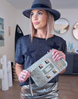Pochette star cloutée