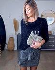 Pochette star cloutée