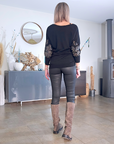 Pantalon noir huilé
