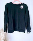 Sweat noir à franges