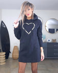 Robe sweat coeur