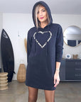 Robe sweat coeur