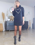 Robe sweat coeur