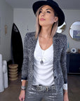Veste chic en cuir