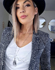 Veste chic en cuir