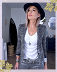 Veste chic en cuir
