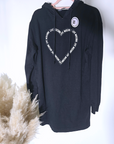 Robe sweat coeur