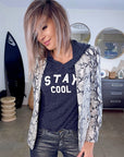 Veste python en sequins