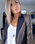 Veste smoking bronze