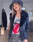 Manteau fausse fourrure