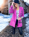 Veste velours côtelé à tags