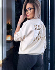 Sweat maille rock&love beige clair
