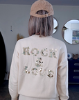 Sweat maille rock&love beige clair