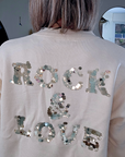 Sweat maille rock&love beige clair