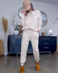Sweat maille rock&love beige clair