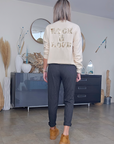Sweat maille rock&love beige clair