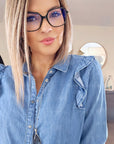 Chemise fine en denim
