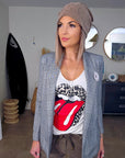 Bonnet velours beige