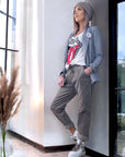 Pantalon jogg velours