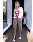 Pantalon jogg velours