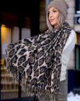 Long écharpe léopard