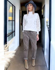 Pantalon jogg velours