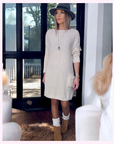 Robe pull beige clair