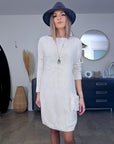 Robe pull beige clair